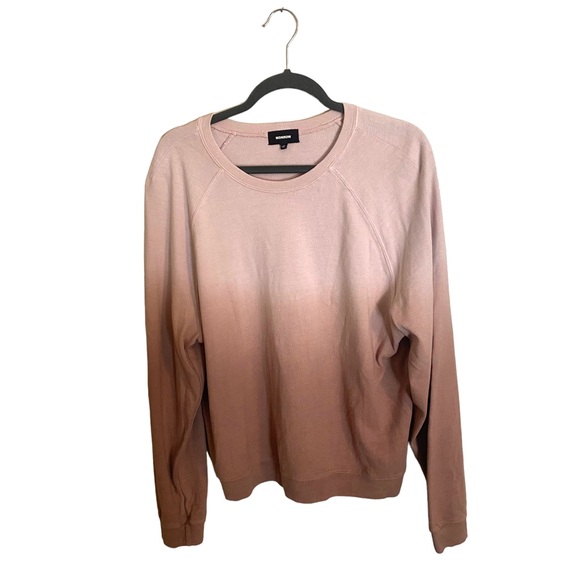 Monrow Tops - Monrow Pink Brown Ombré Sweatshirt